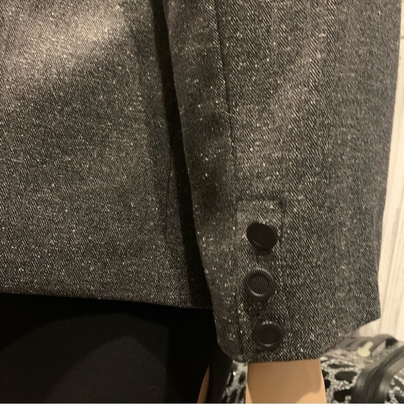 Igigi Gray Tweed Unstructured Jacket Plus Size 24 Lined Blazer Buttons Lapel NEW - Picture 13 of 14